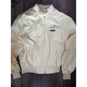 Vintage Members Only Yellow Racer Jacket Adults Size 42 Zip Up